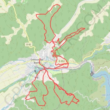 Rando des collines - Greoux Les Bains GPS track, route, trail