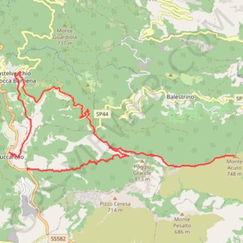 Gr 2 Zuccarello (SV - Italie) GPS track, route, trail