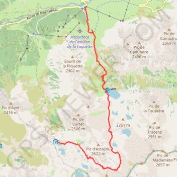 Hourquette de mounicot GPS track, route, trail