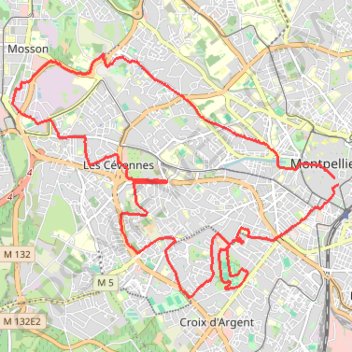 Montpellier GPS track, route, trail