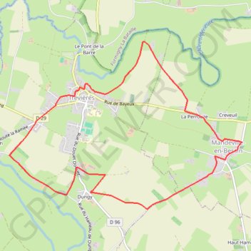 Trévières (14710) GPS track, route, trail