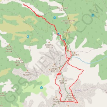 Tour au Canigou GPS track, route, trail
