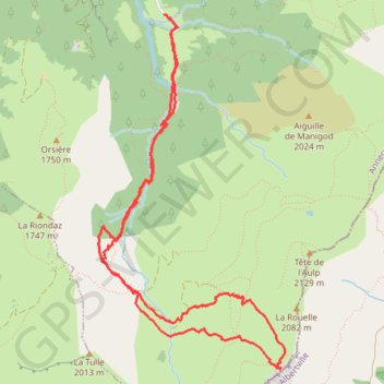 Combe de la Gouenne GPS track, route, trail