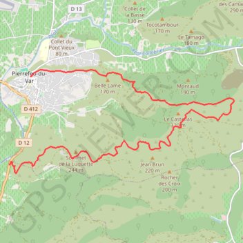 Pierrefeu-du-Var - Piste du Chaumadou GPS track, route, trail