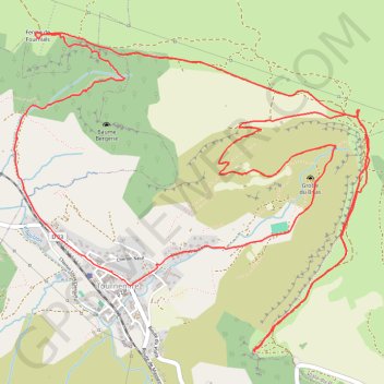 Tournemire circuit long GPS track, route, trail