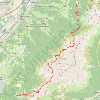Traversée Chamrousse Prapoutel GPS track, route, trail