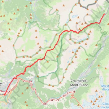 Vallorcine-Saint Gervais GPS track, route, trail