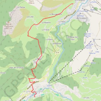 Du Vieux Chinaillon au Grand-Bornand en raquette GPS track, route, trail