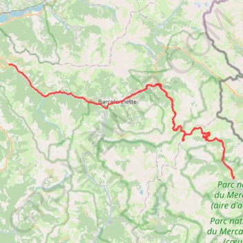 Le Lauzet-Ubaye - Route du Couvent, Domaine de Bérard GPS track, route, trail
