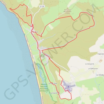 Les Landes de Vauville GPS track, route, trail