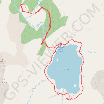 Le lac d'Allos GPS track, route, trail