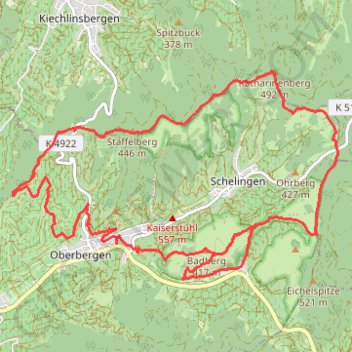 Kaiserstuhl, Badberg GPS track, route, trail
